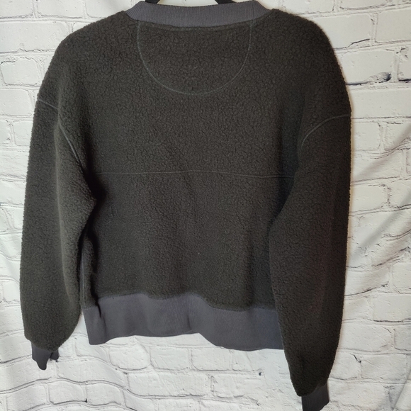 Everlane Womens The ReNew Fleece Oversized Crew Sweatshirt Black XS - Picture 6 of 6
